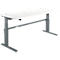 Schreibtisch Komfort, elektrisch höhenverstellbar, Rechteck, C-Fuß, B 1800 x T 800 x H 655-1305 mm, weiß/anthrazit