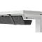 Schreibtisch mit Bambus-Zubehörschublade & Kabelkanal aus Recyclingfilz, elektrisch höhenverstellbar, B 1600 x T 800 x H 605–1265 mm, weiss/weiss