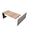 Schreibtisch mit Sideboard X-TIME-WORK, Wange, Rechteck, links, B 2200 x T 2200 x H 730 mm, Ulme