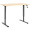 Schreibtisch Multiflex, manuell höhenverstellbar mit Kurbel, B 1200 x T 800 x H 700-1180 mm, Ahorn/anthrazit