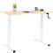 Schreibtisch Multiflex, manuell höhenverstellbar mit Kurbel, B 1200 x T 800 x H 700-1180 mm, Ahorn/weiß