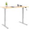 Schreibtisch Multiflex, manuell höhenverstellbar mit Kurbel, B 1200 x T 800 x H 700-1180 mm, Ahorn/weißalu