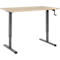 Schreibtisch Multiflex, manuell höhenverstellbar mit Kurbel, B 1200 x T 800 x H 700-1180 mm, Eiche/anthrazit