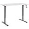 Schreibtisch Multiflex, manuell höhenverstellbar mit Kurbel, B 1200 x T 800 x H 700-1180 mm, lichtgrau/anthrazit