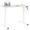 Schreibtisch Multiflex, manuell höhenverstellbar mit Kurbel, B 1200 x T 800 x H 700-1180 mm, lichtgrau/weiß