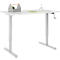 Schreibtisch Multiflex, manuell höhenverstellbar mit Kurbel, B 1200 x T 800 x H 700-1180 mm, lichtgrau/weißalu