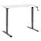 Schreibtisch Multiflex, manuell höhenverstellbar mit Kurbel, B 1200 x T 800 x H 700-1180 mm, weiß/anthrazit