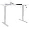Schreibtisch Multiflex, manuell höhenverstellbar mit Kurbel, B 1200 x T 800 x H 700-1180 mm, weiß/weißalu