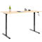Schreibtisch Multiflex, manuell höhenverstellbar mit Kurbel, B 1600 x T 800 x H 700-1180 mm, Ahorn/anthrazit