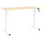 Schreibtisch Multiflex, manuell höhenverstellbar mit Kurbel, B 1600 x T 800 x H 700-1180 mm, Ahorn/weiß