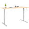 Schreibtisch Multiflex, manuell höhenverstellbar mit Kurbel, B 1600 x T 800 x H 700-1180 mm, Ahorn/weißalu