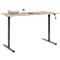 Schreibtisch Multiflex, manuell höhenverstellbar mit Kurbel, B 1600 x T 800 x H 700-1180 mm, Eiche/anthrazit