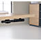 Schreibtisch Multiflex, manuell höhenverstellbar mit Kurbel, B 1600 x T 800 x H 700-1180 mm, Eiche/anthrazit