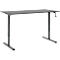 Schreibtisch Multiflex, manuell höhenverstellbar mit Kurbel, B 1600 x T 800 x H 700-1180 mm, graphit/anthrazit