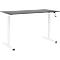 Schreibtisch Multiflex, manuell höhenverstellbar mit Kurbel, B 1600 x T 800 x H 700-1180 mm, graphit/weiß