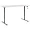 Schreibtisch Multiflex, manuell höhenverstellbar mit Kurbel, B 1600 x T 800 x H 700-1180 mm, lichtgrau/anthrazit