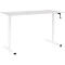 Schreibtisch Multiflex, manuell höhenverstellbar mit Kurbel, B 1600 x T 800 x H 700-1180 mm, lichtgrau/weiß