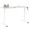 Schreibtisch Multiflex, manuell höhenverstellbar mit Kurbel, B 1600 x T 800 x H 700-1180 mm, lichtgrau/weiß