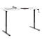 Schreibtisch Multiflex, manuell höhenverstellbar mit Kurbel, B 1600 x T 800 x H 700-1180 mm, weiß/anthrazit