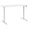 Schreibtisch Multiflex, manuell höhenverstellbar mit Kurbel, B 1600 x T 800 x H 700-1180 mm, weiß/weißalu
