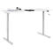 Schreibtisch Multiflex, manuell höhenverstellbar mit Kurbel, B 1600 x T 800 x H 700-1180 mm, weiß/weißalu