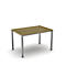 Schreibtisch NEVADA, 4-Fuß, Rechteck, Quadratrohr, B 1200 x T 800 x H 720 mm, Eiche/alusilber