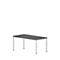 Schreibtisch NEVADA, 4-Fuß, Rechteck, Rundrohr, B 1600 x T 800 x H 740 mm, dunkelgrau/weiß