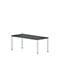 Schreibtisch NEVADA, 4-Fuß, Rechteck, Rundrohr, B 1800 x T 800 x H 740 mm, dunkelgrau/weiß