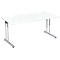 Schreibtisch PALENQUE, C-Fuß, Rechteck, B 1600 x T 800 x H 680-820 mm, weiß
