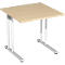 Schreibtisch PALENQUE, C-Fuß, Rechteck, B 800 x T 800 x H 720 mm, Ahorn