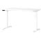 Schreibtisch Porto, elektrisch höhenverstellbar, T-Fuß, B 1200 x T 800 x H 720-1200 mm, weiß/weiß + Memory-USB-Panel