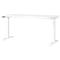 Schreibtisch Porto, elektrisch höhenverstellbar, T-Fuß, B 1600 x T 800 x H 720-1200 mm, weiß/weiß + Memory-USB-Panel