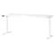 Schreibtisch Porto, elektrisch höhenverstellbar, T-Fuß, B 1800 x T 800 x H 720-1200 mm, weiß/weiß + Memory-USB-Panel