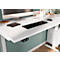 Schreibtisch Porto, mechanisch höheneinstellbar, C-Fuß, B 1200 x T 800 x H 680-910 mm, weiß/weiß