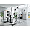 Schreibtisch Profi 2.0, elektrisch höhenverstellbar, B 1600 x T 800 x H 710 - 1190 mm, lichtgrau/schwarz