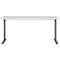 Schreibtisch Profi 2.0, mechanisch höheneinstellbar, B 1600 x T 800 x H 700 - 800 mm, lichtgrau/schwarz