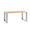 Schreibtisch QUANDOS BOX, Kufengestell, Rechteck, B 1600 x T 800 x H 720 - 820 mm, Kirsche Romana