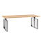 Schreibtisch QUANDOS BOX, Kufengestell, Rechteck, B 2000 x T 900 x H 720 - 820 mm, Kirsche Romana