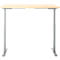 Schreibtisch, Rechteck, elektrisch höhenverstellbar, T-Fuß, B 1200 x T 800 x H 620-1280 mm, inkl. Memory Master, Ahorn-Dekor/silber
