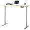 Schreibtisch, Rechteck, elektrisch höhenverstellbar, T-Fuß, B 1200 x T 800 x H 620-1280 mm, inkl. Memory Master, Ahorn-Dekor/silber