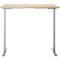 Schreibtisch, Rechteck, elektrisch höhenverstellbar, T-Fuß, B 1200 x T 800 x H 620-1280 mm, inkl. Memory Master, Eiche-Dekor/silber