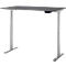 Schreibtisch, Rechteck, elektrisch höhenverstellbar, T-Fuß, B 1200 x T 800 x H 620-1280 mm, inkl. Memory Master, graphit/silber