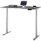 Schreibtisch, Rechteck, elektrisch höhenverstellbar, T-Fuß, B 1200 x T 800 x H 620-1280 mm, inkl. Memory Master, graphit/silber