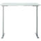 Schreibtisch, Rechteck, elektrisch höhenverstellbar, T-Fuß, B 1200 x T 800 x H 620-1280 mm, inkl. Memory Master, lichtgrau/silber