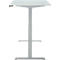 Schreibtisch, Rechteck, elektrisch höhenverstellbar, T-Fuß, B 1200 x T 800 x H 620-1280 mm, inkl. Memory Master, lichtgrau/silber