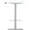 Schreibtisch, Rechteck, elektrisch höhenverstellbar, T-Fuß, B 1200 x T 800 x H 620-1280 mm, inkl. Memory Master, weiß/silber