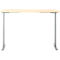 Schreibtisch, Rechteck, elektrisch höhenverstellbar, T-Fuß, B 1600 x T 800 x H 620-1280 mm, inkl. Memory Master, Ahorn-Dekor/silber