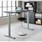 Schreibtisch, Rechteck, elektrisch höhenverstellbar, T-Fuß, B 1600 x T 800 x H 620-1280 mm, inkl. Memory Master, graphit/silber