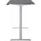 Schreibtisch, Rechteck, elektrisch höhenverstellbar, T-Fuß, B 1600 x T 800 x H 620-1280 mm, inkl. Memory Master, graphit/silber