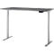 Schreibtisch, Rechteck, elektrisch höhenverstellbar, T-Fuß, B 1600 x T 800 x H 620-1280 mm, inkl. Memory Master, graphit/silber